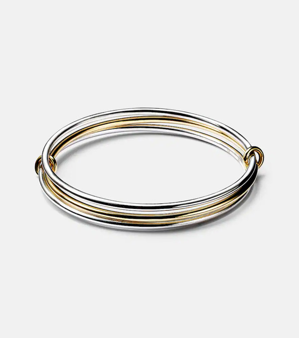  Spinelli Kilcollin Spinelli Kilcollin Lumin Sterling Silver And 18kt Gold Linked Bangles 