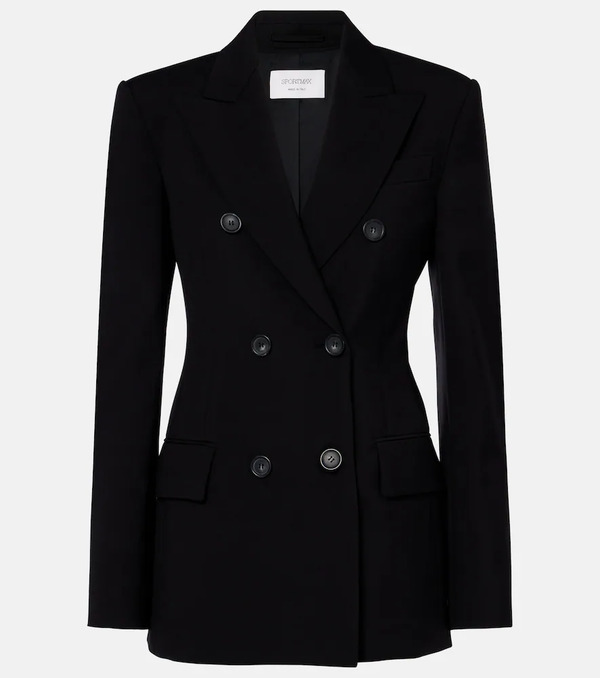  Sportmax Sportmax Adamo Double-breasted Wool Blazer 