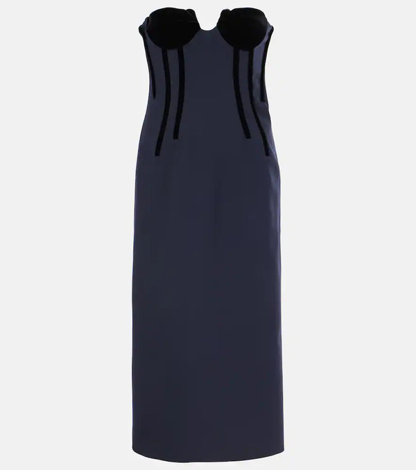  Sportmax Sportmax Anemone Wool-blend Bustier Midi Dress 