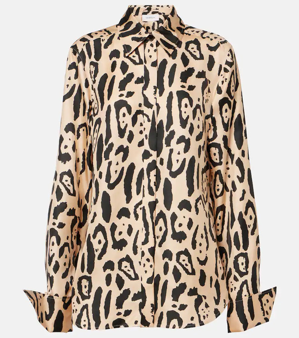  Sportmax Sportmax Armony Leopard-print Silk Top 