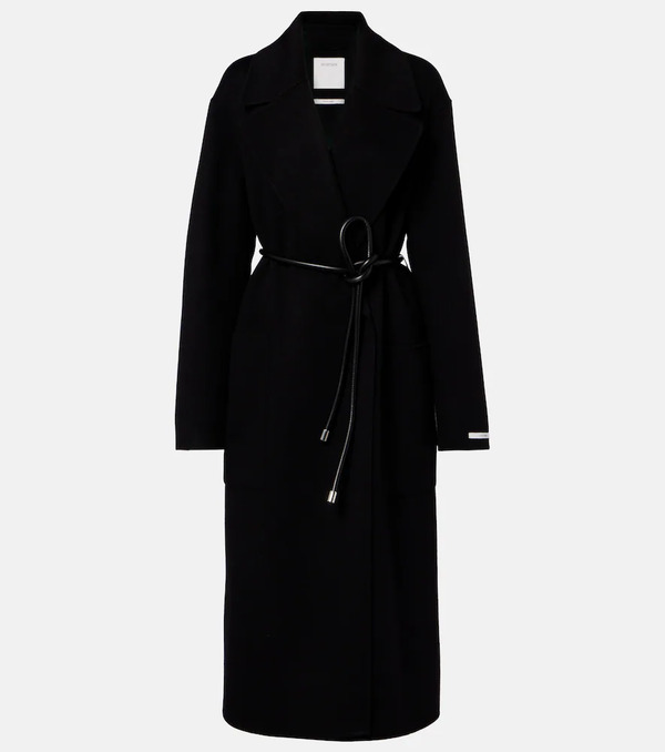  Sportmax Sportmax Belted Oversized Virgin Wool Wrap Coat 