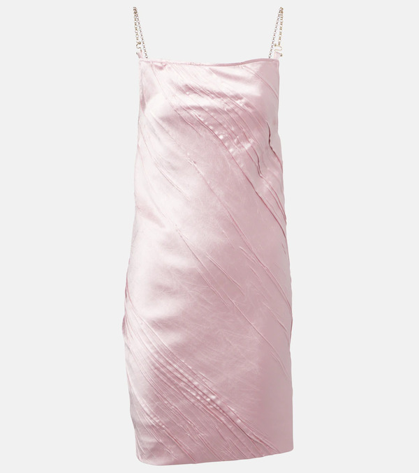  Sportmax Sportmax Carta Pleated Satin Minidress 