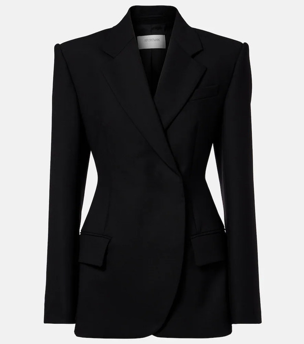  Sportmax Sportmax Double-breasted Peplum Blazer 