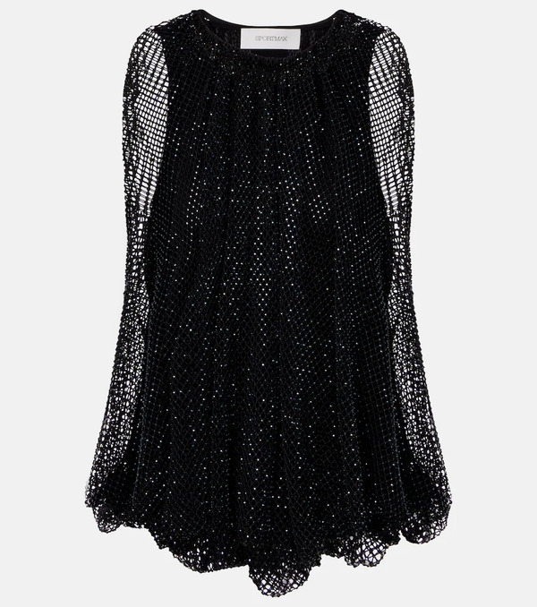  Sportmax Sportmax Embellished Mesh And Jersey Top 