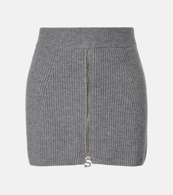  Sportmax Sportmax Refolo Wool And Cashmere Miniskirt 
