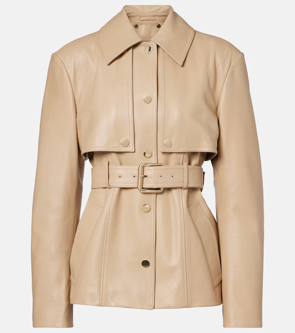  Sportmax Sportmax Stenzone Convertible Leather Jacket 