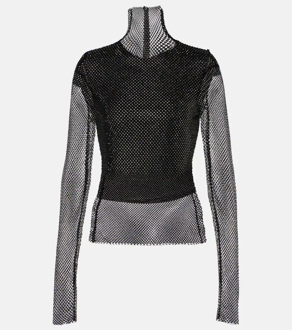  Sportmax Sportmax Valdai Embellished Fishnet Crop Top 