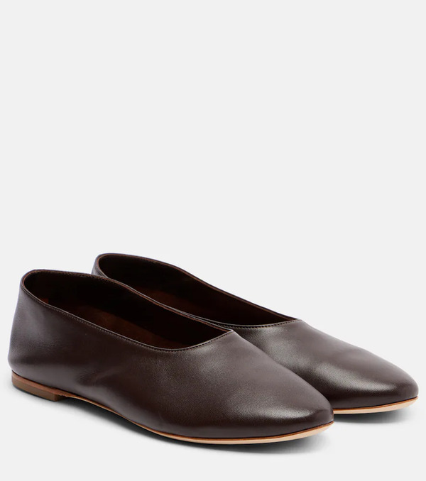  Staud Staud Alba Leather Ballet Flats 