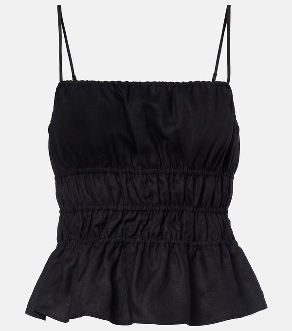  Staud Staud Ayla Linen Crop Top 
