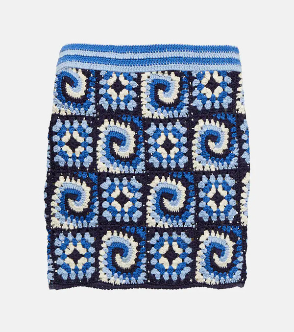  Staud Staud Brazing Cotton Crochet Miniskirt 