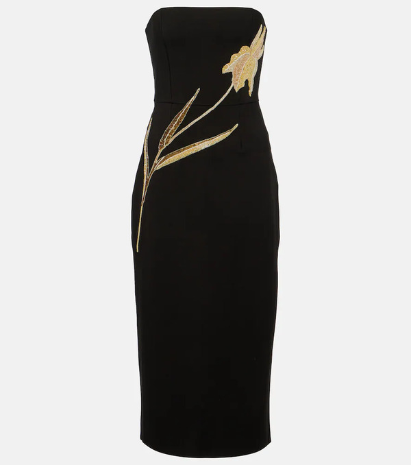  Staud Staud Brooke Embellished Strapless Midi Dress 