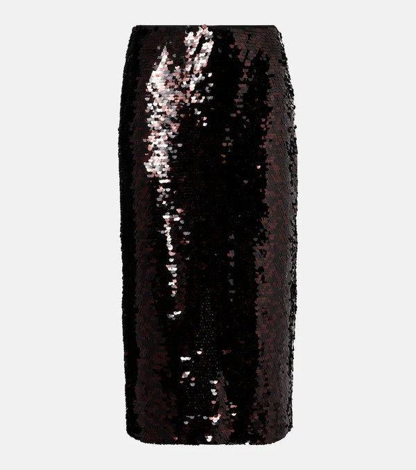  Staud Staud Ciara Sequined Pencil Skirt 