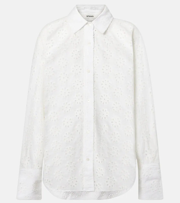  Staud Staud Colton Eyelet Cotton Shirt 