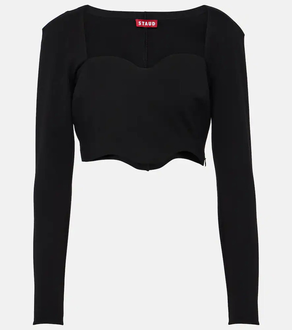  Staud Staud Corde Scalloped Crop Top 
