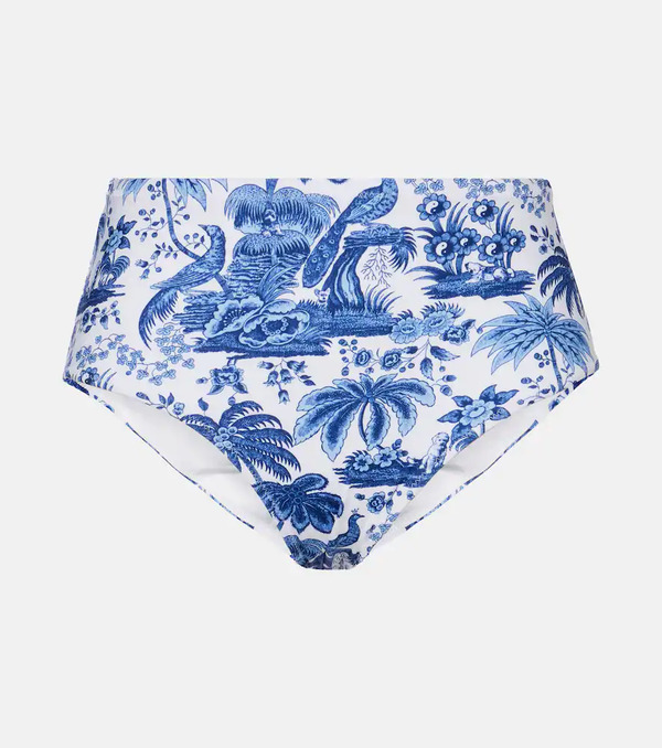  Staud Staud Devon Printed High-rise Bikini Bottoms 