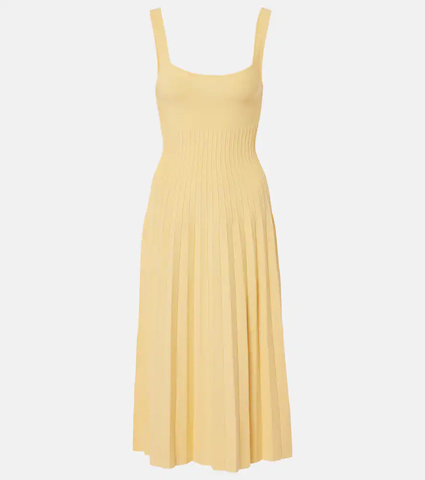  Staud Staud Ellison Pleated Midi Dress 