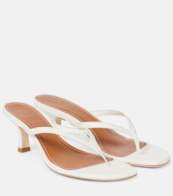  Staud Staud Freja Leather Thong Sandals 