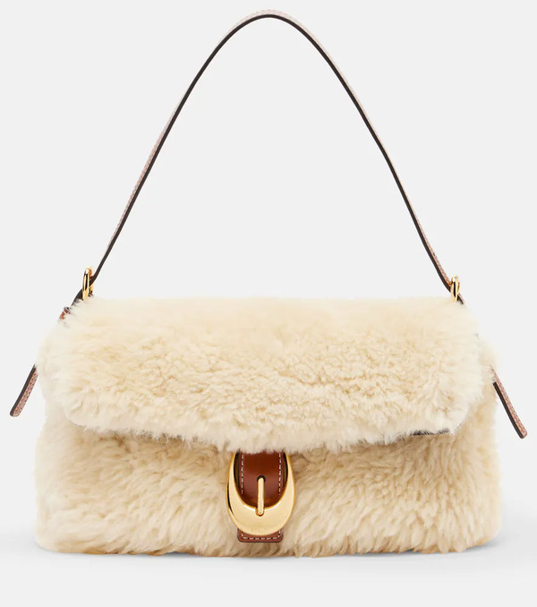  Staud Staud Harlow Shearling Shoulder Bag 