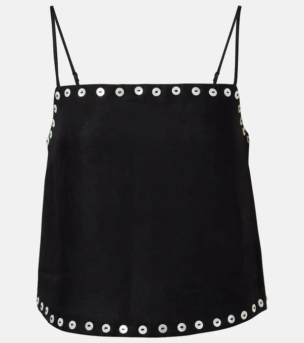  Staud Staud Kirra Linen-blend Tank Top 