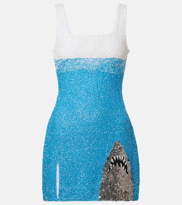  Staud Staud Le Sable Beaded Minidress 