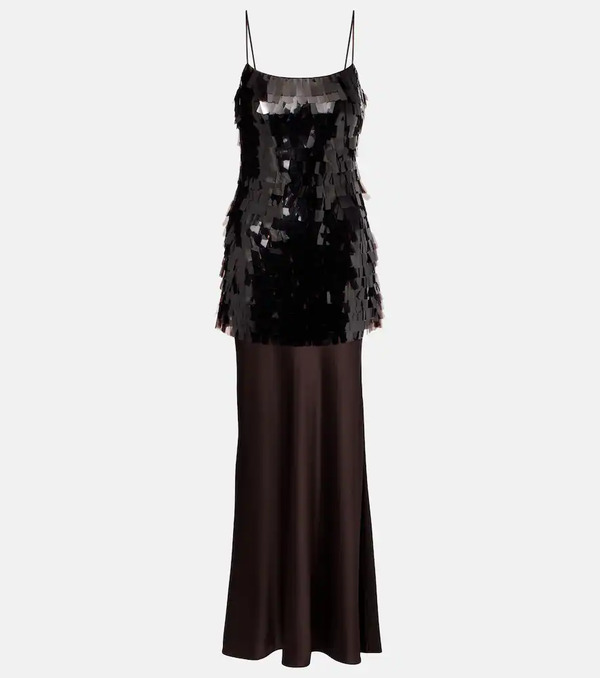  Staud Staud Mesa Sequined Satin Gown 
