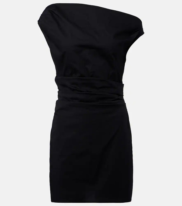  Staud Staud Phare Ruched Cotton Poplin Minidress 