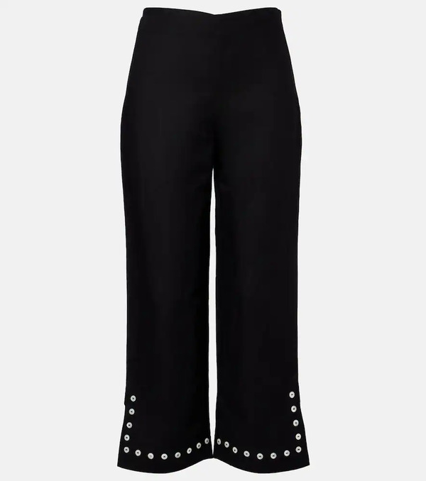  Staud Staud Piha Linen-blend Flared Pants 
