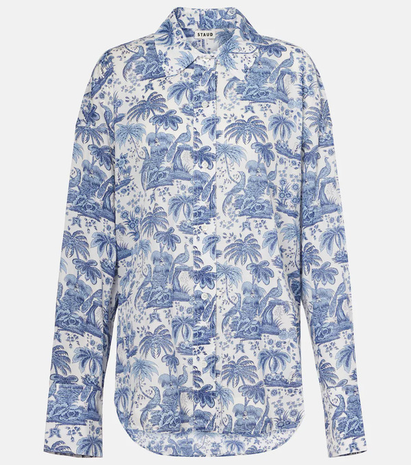  Staud Staud Printed Cotton Voile Shirt 