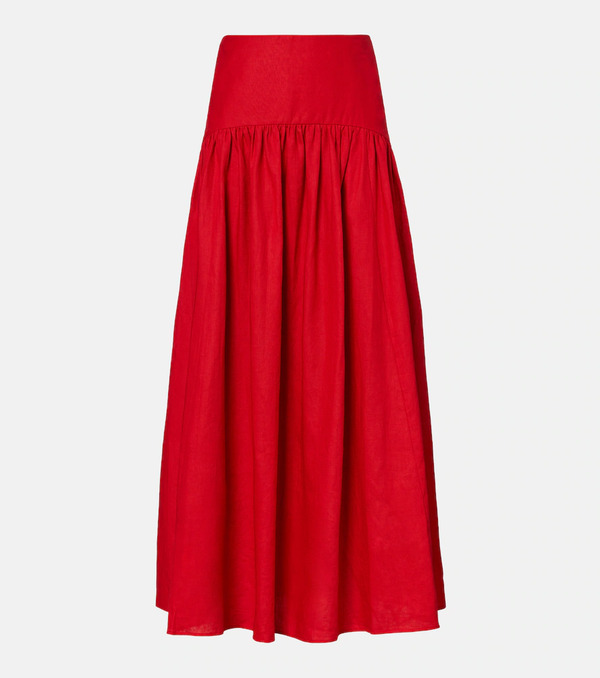  Staud Staud Procida Linen Maxi Skirt 