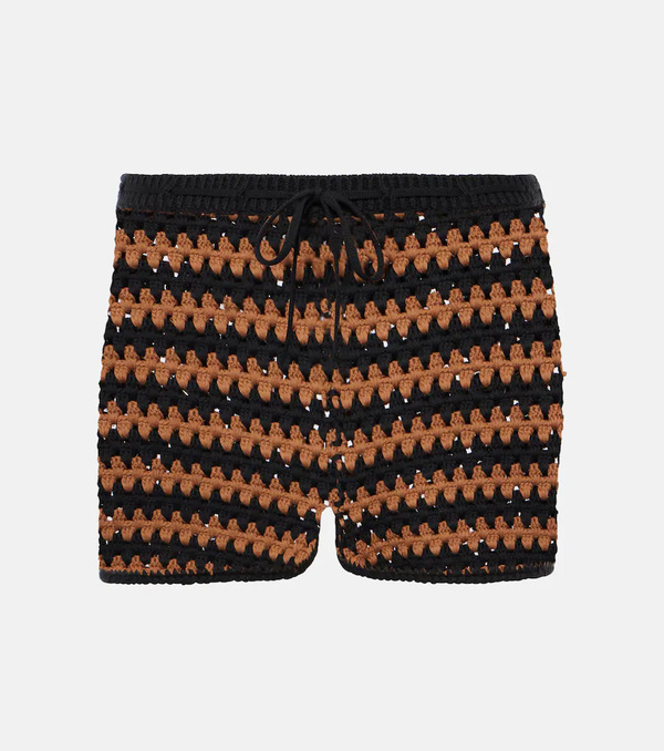  Staud Staud Samara Cotton Crochet Shorts 