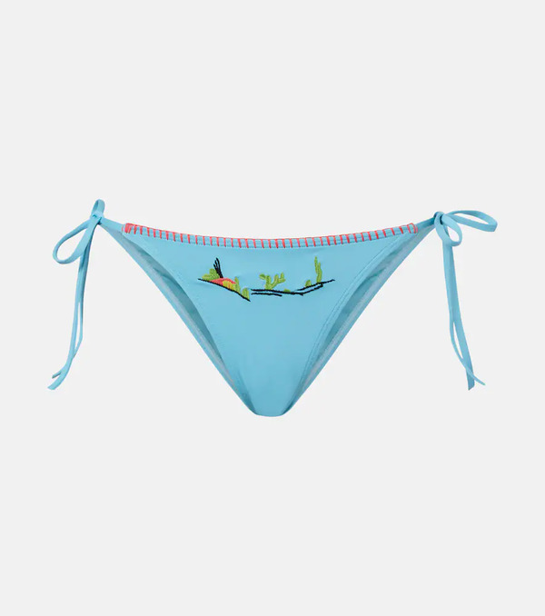  Staud Staud Sisley Embroidered Bikini Bottoms 
