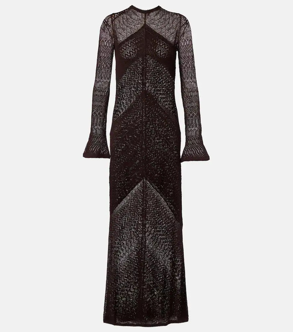 Staud Staud Vera Knitted Open-back Maxi Dress 
