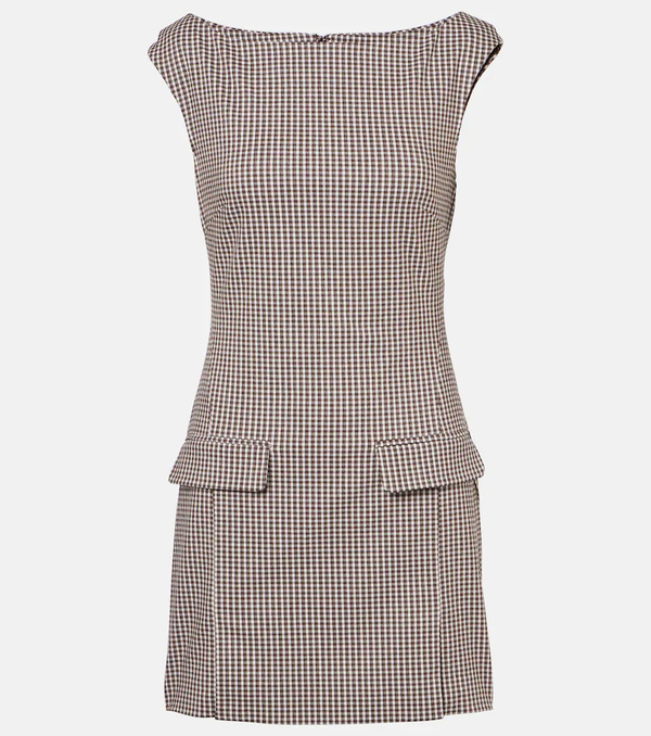  Staud Staud Walker Checked Minidress 