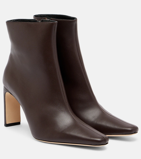  Staud Staud Wally 90 Leather Ankle Boots 