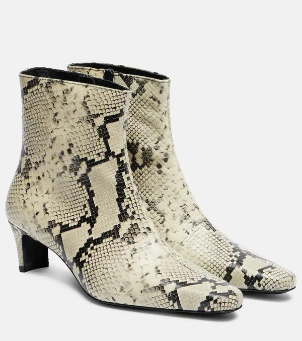  Staud Staud Wally Snake-effect Leather Ankle Boots 