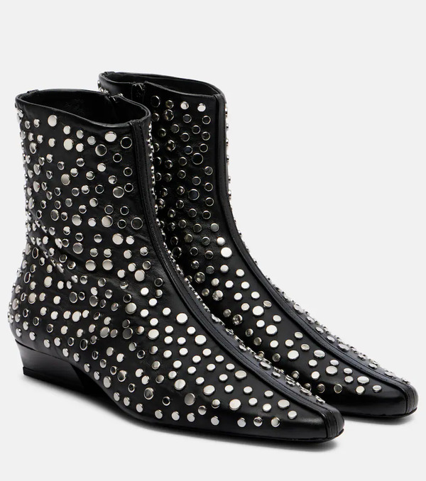  Staud Staud Wally Studded Leather Ankle Boots 