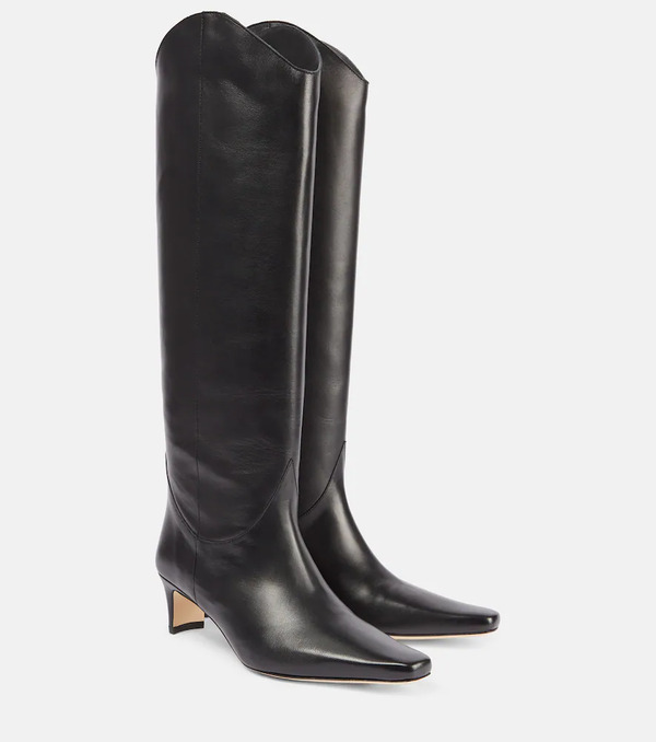  Staud Staud Western Wally 55 Leather Cowboy Boots 