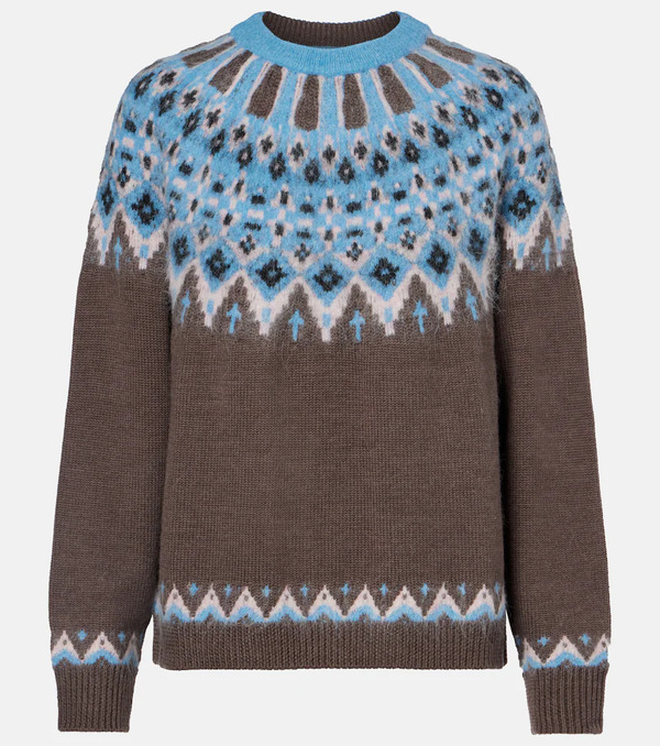  Staud Staud Zane Fair Isle Wool-blend Sweater 