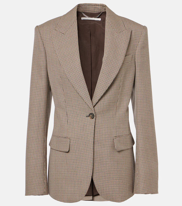  Stella Mccartney Stella Mccartney Checked Virgin Wool Blazer 