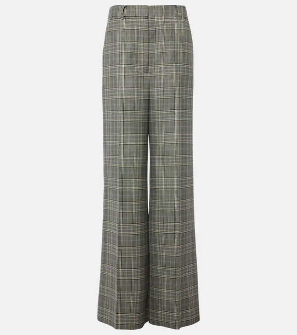  Stella Mccartney Stella Mccartney Checked Wool Flared Pants 