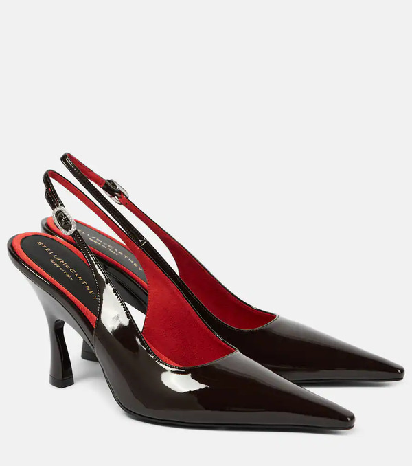  Stella Mccartney Stella Mccartney Elsa Faux Leather Slingback Pumps 