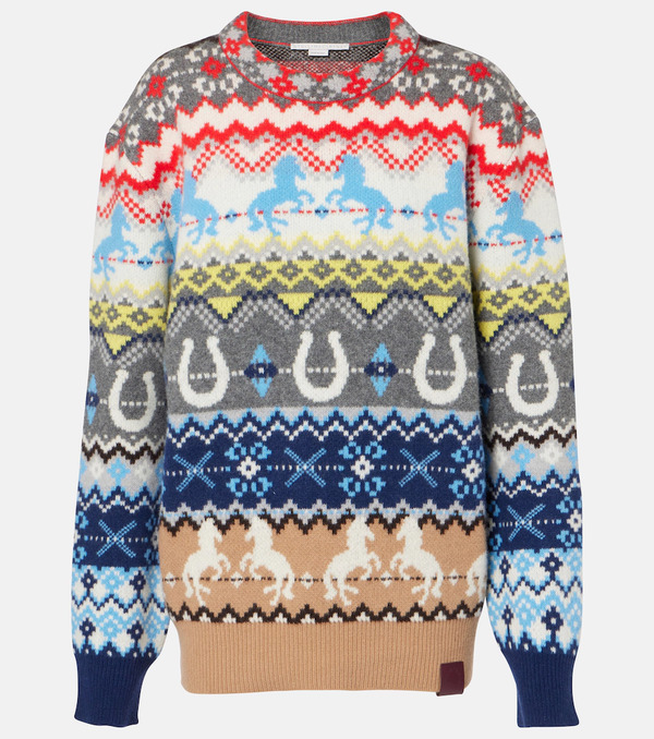  Stella Mccartney Stella Mccartney Fair Isle Intarsia Wool Sweater 