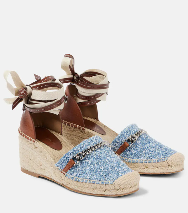  Stella Mccartney Stella Mccartney Gaia Denim Boucle Espadrilles 