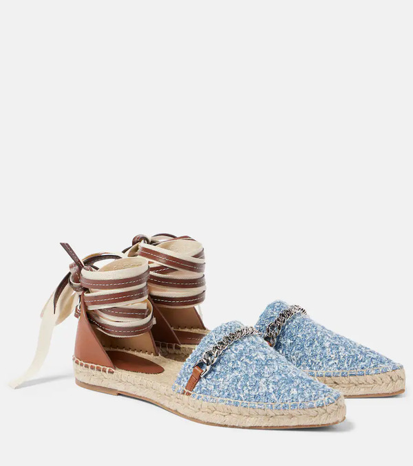  Stella Mccartney Stella Mccartney Gaia Denim Boucle Espadrilles 