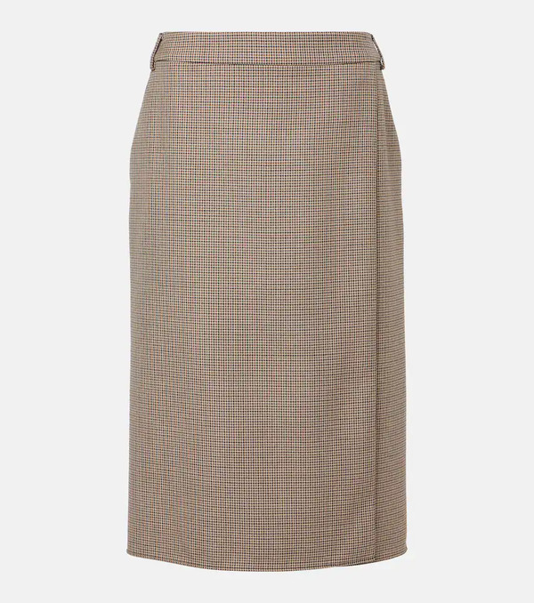  Stella Mccartney Stella Mccartney Houndstooth Wool Pencil Skirt 