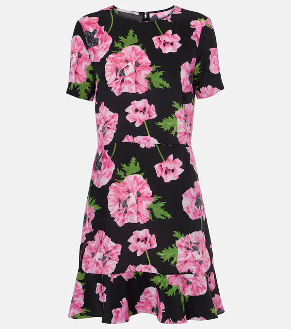  Stella Mccartney Stella Mccartney Iconic Floral Ruffled Silk Minidress 