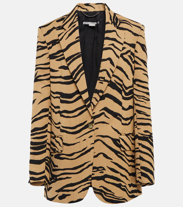  Stella Mccartney Stella Mccartney Jacquard Wool-blend Blazer 
