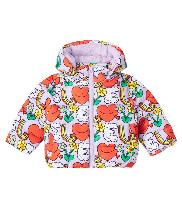  Stella Mccartney Kids Stella Mccartney Kids Baby Printed Puffer Jacket 