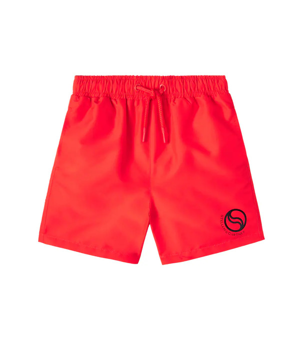  Stella Mccartney Kids Stella Mccartney Kids Logo Swim Trunks 