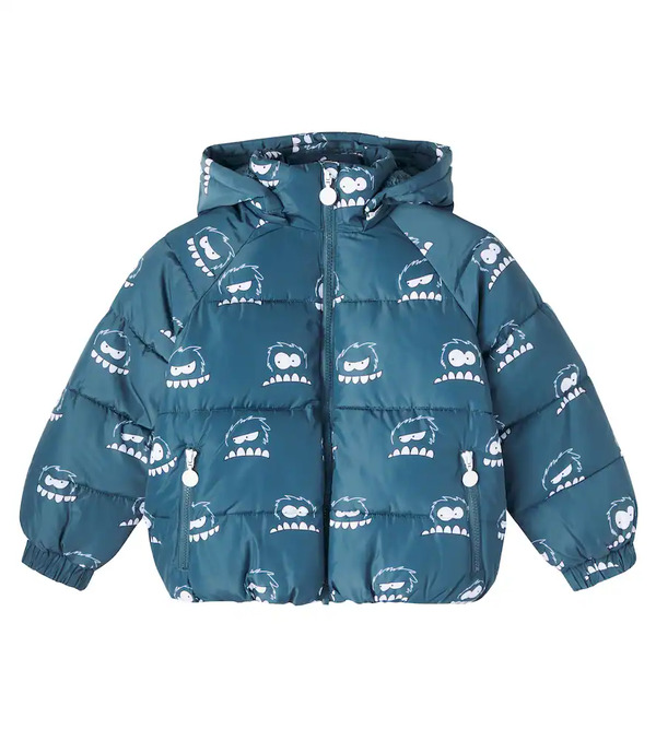  Stella Mccartney Kids Stella Mccartney Kids Printed Quilted Puffer Jacket 